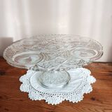 Cut glass cake stand