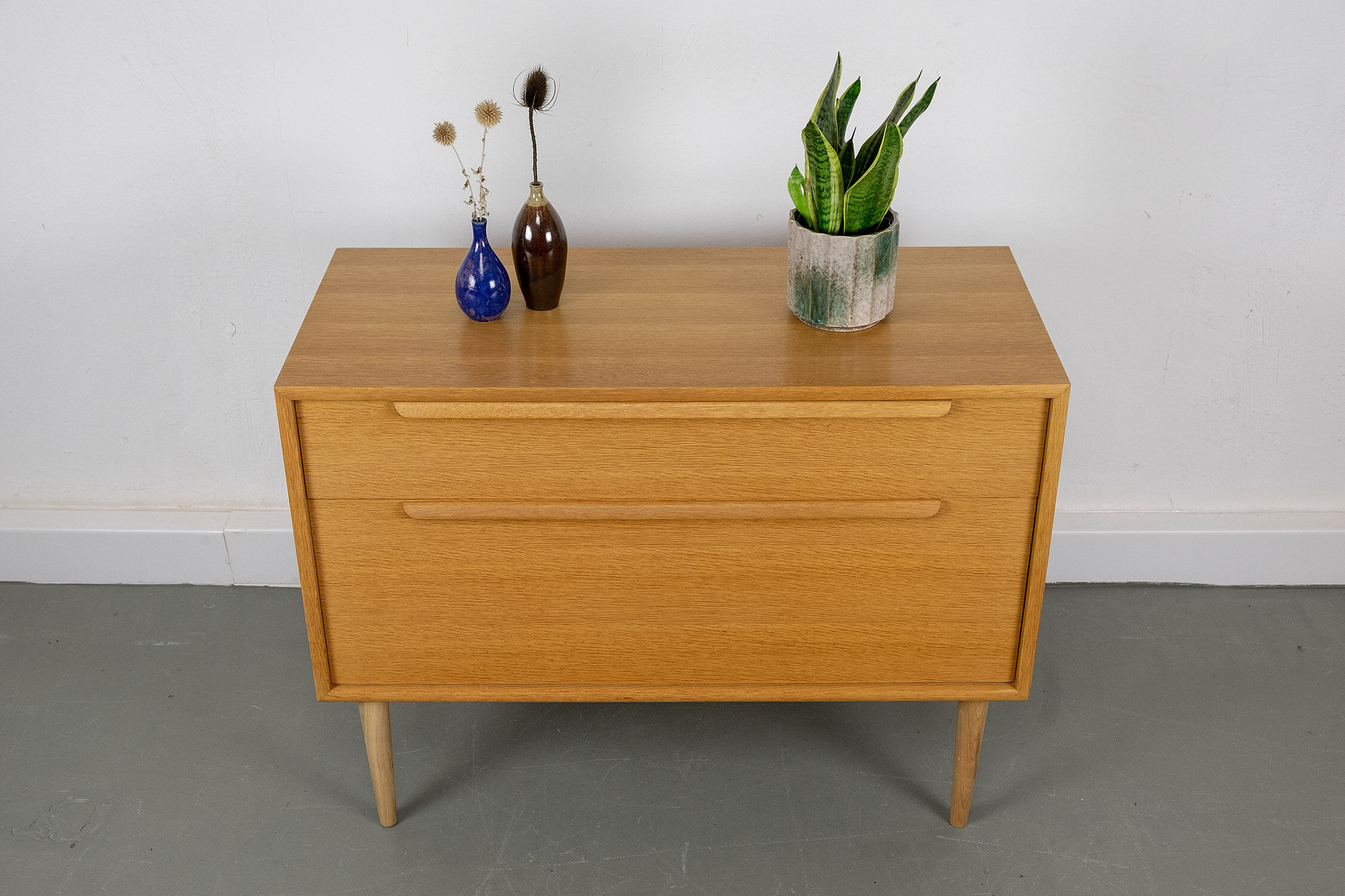 Chest of drawers in light oak by WK Möbel, 1970s