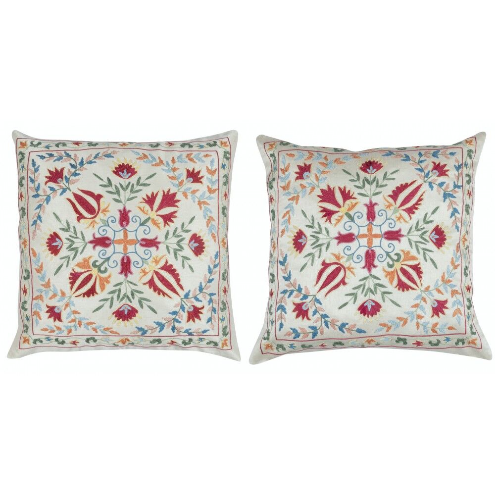 SET OF 2 - 100% Silk Accent Pillow Covers. A pair of Cushion Covers. Handmade Throw Pillows