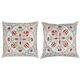 SET OF 2 - 100% Silk Accent Pillow Covers. A pair of Cushion Covers. Handmade Throw Pillows