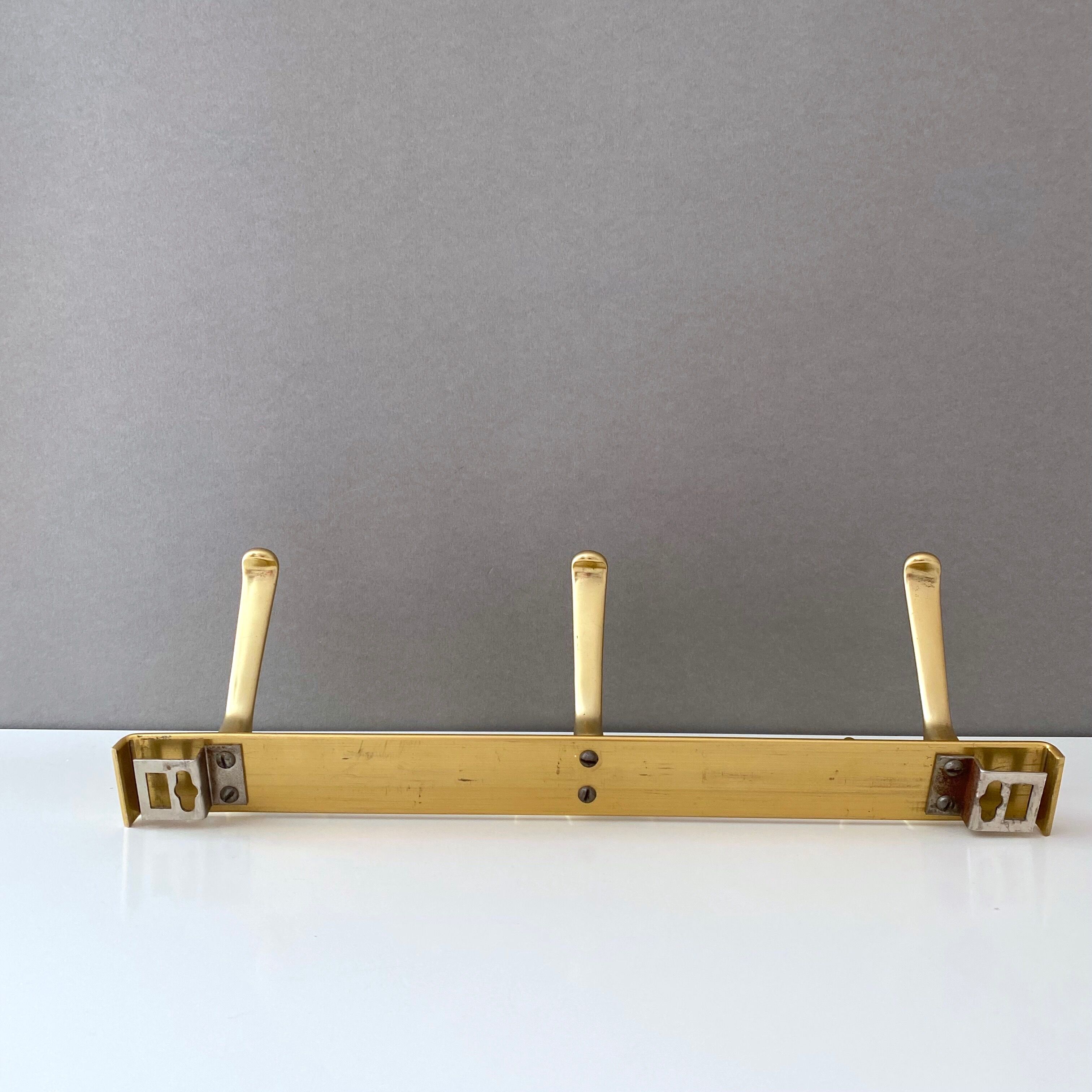 Vintage brass coat rack