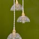 Vintage triple suspension lampshade in cut glass - tableware collection