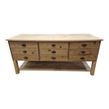 Old double-sided haberdashery counter