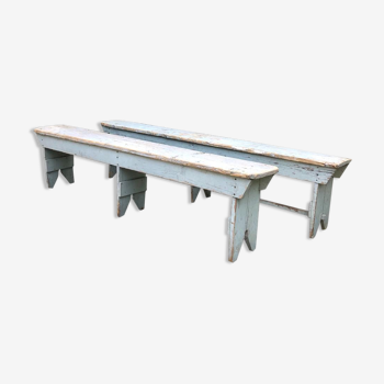 Pair of guinguette benches