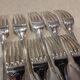 9 silver-plated dessert forks by Christofle Vendome