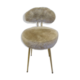 Chaise moumoute pelfran vintage
