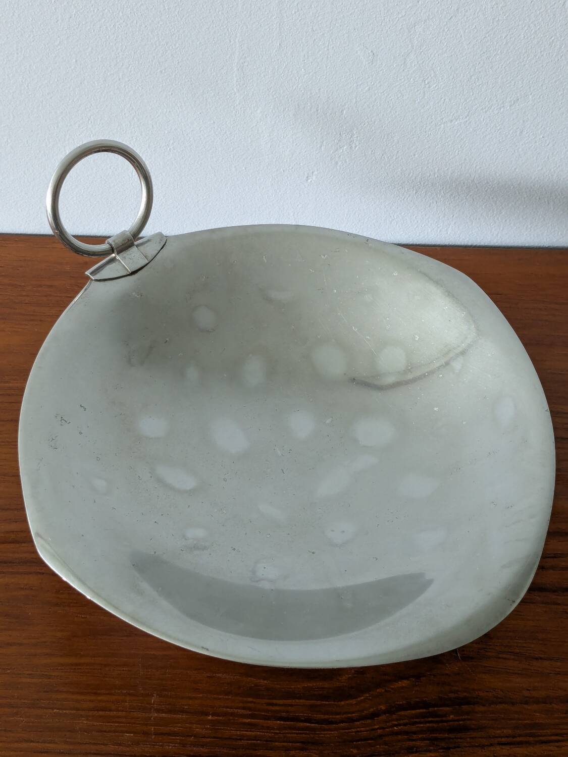 Large vintage metal fruit bowl