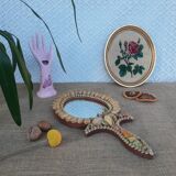 Hand or hanging mirror kitsch shells