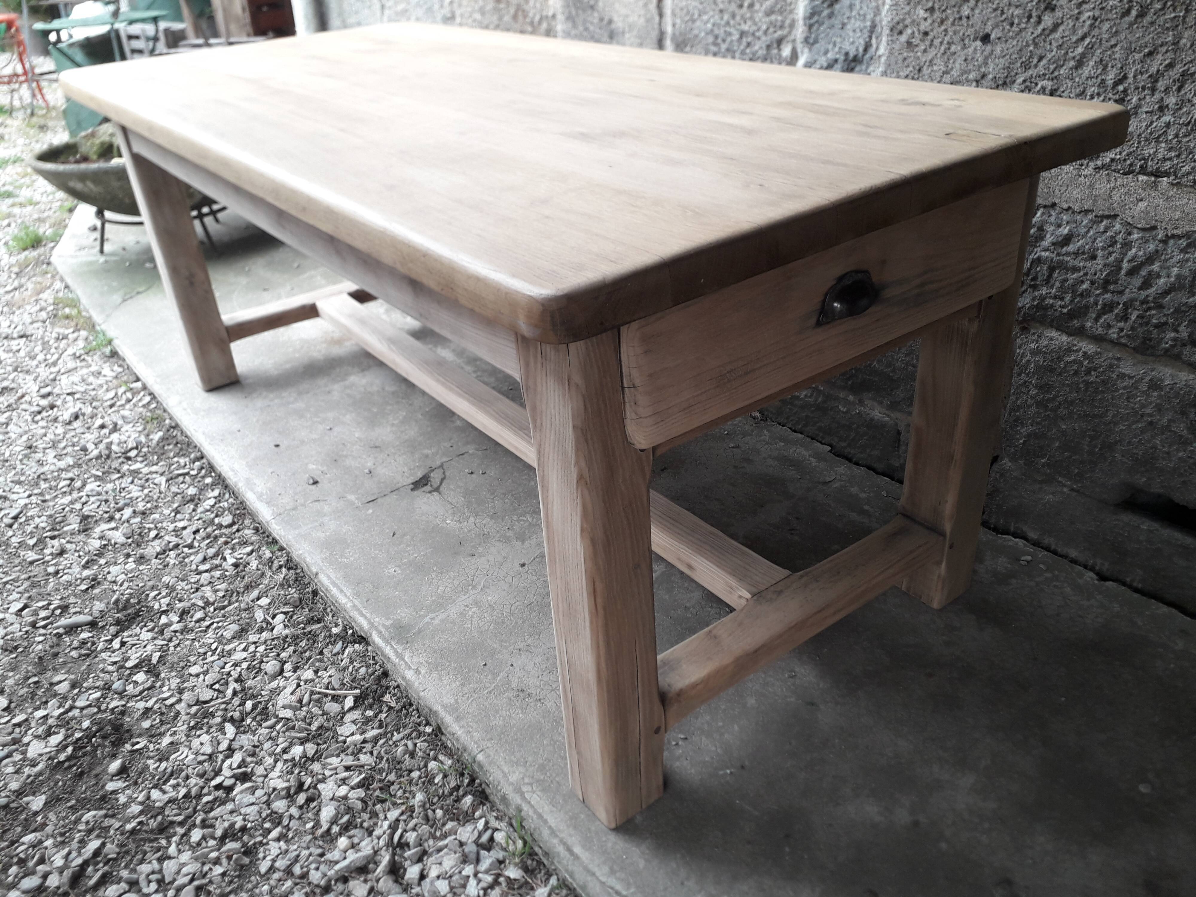 Solid oak farmhouse table, 200 cm