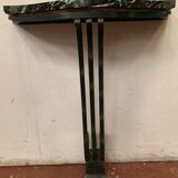 Art Deco console in wrought iron hammered XX century