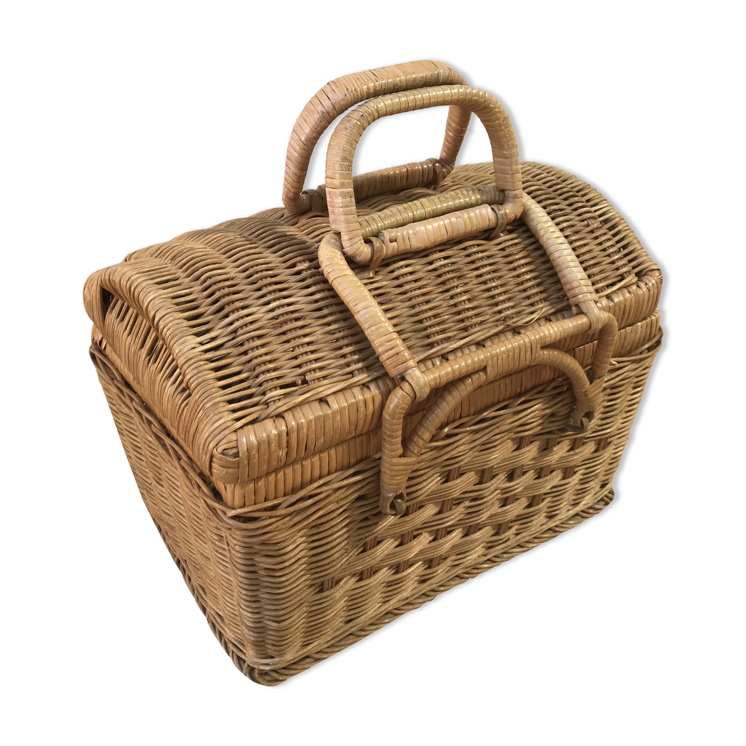 Ancien panier malle années 70 vintage
