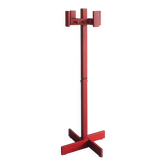 Cintre en bois de pin teinté rouge postmoderne