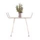 Midcentury Pink Metal Plant Etagere With White Opaline Glass, 1960s