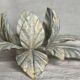 Vintage 1980 patinated metal flower wall light
