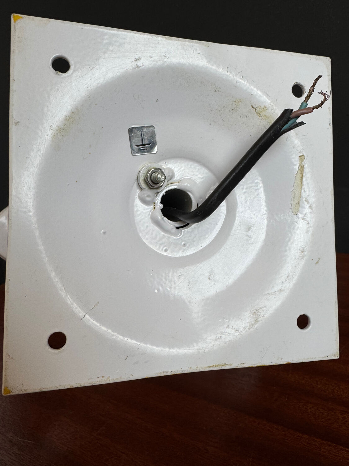 Opaline palm tree ceiling light from the 1980s.