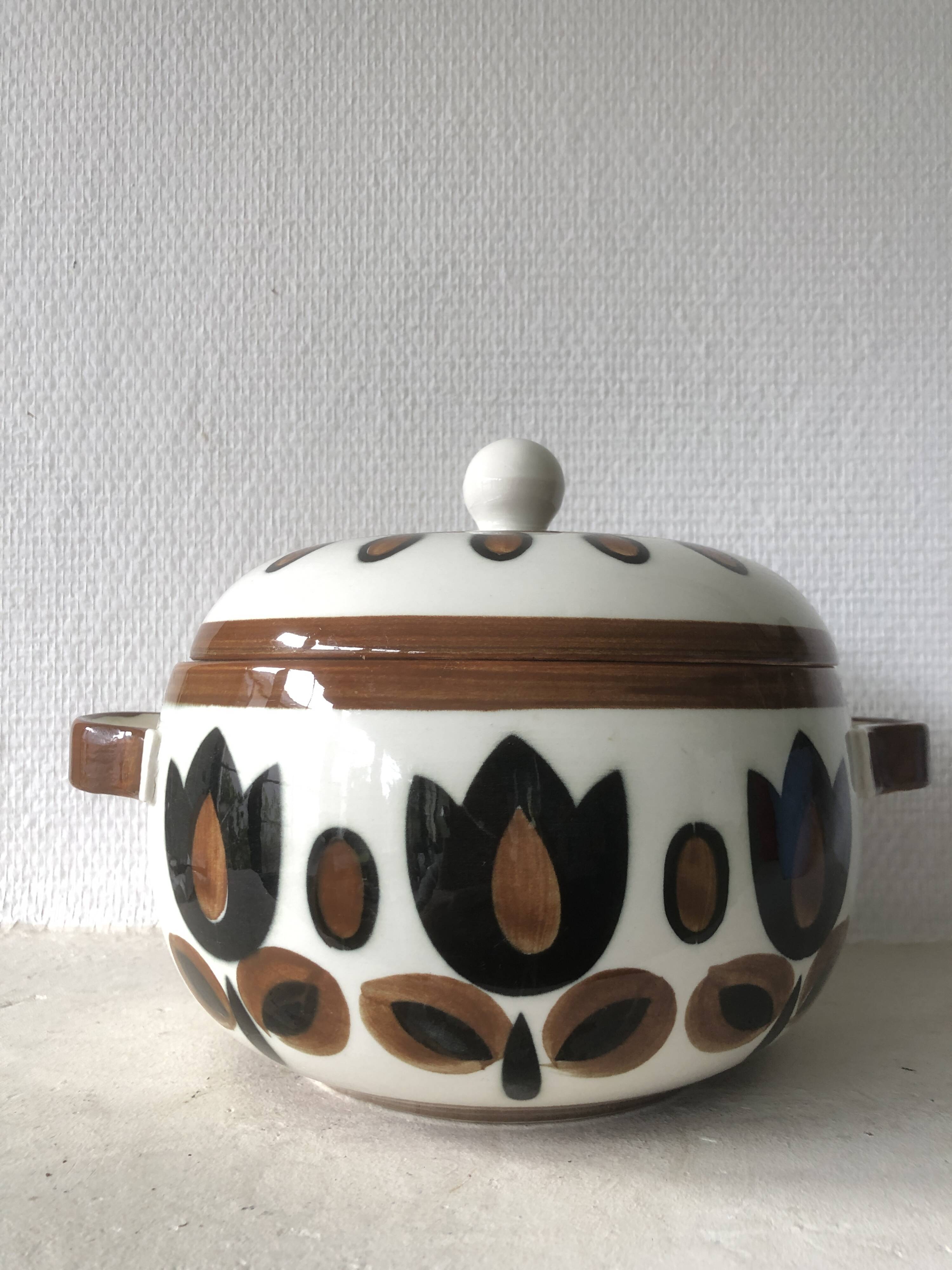 Soupière Boch La Louvière modèle Kimono