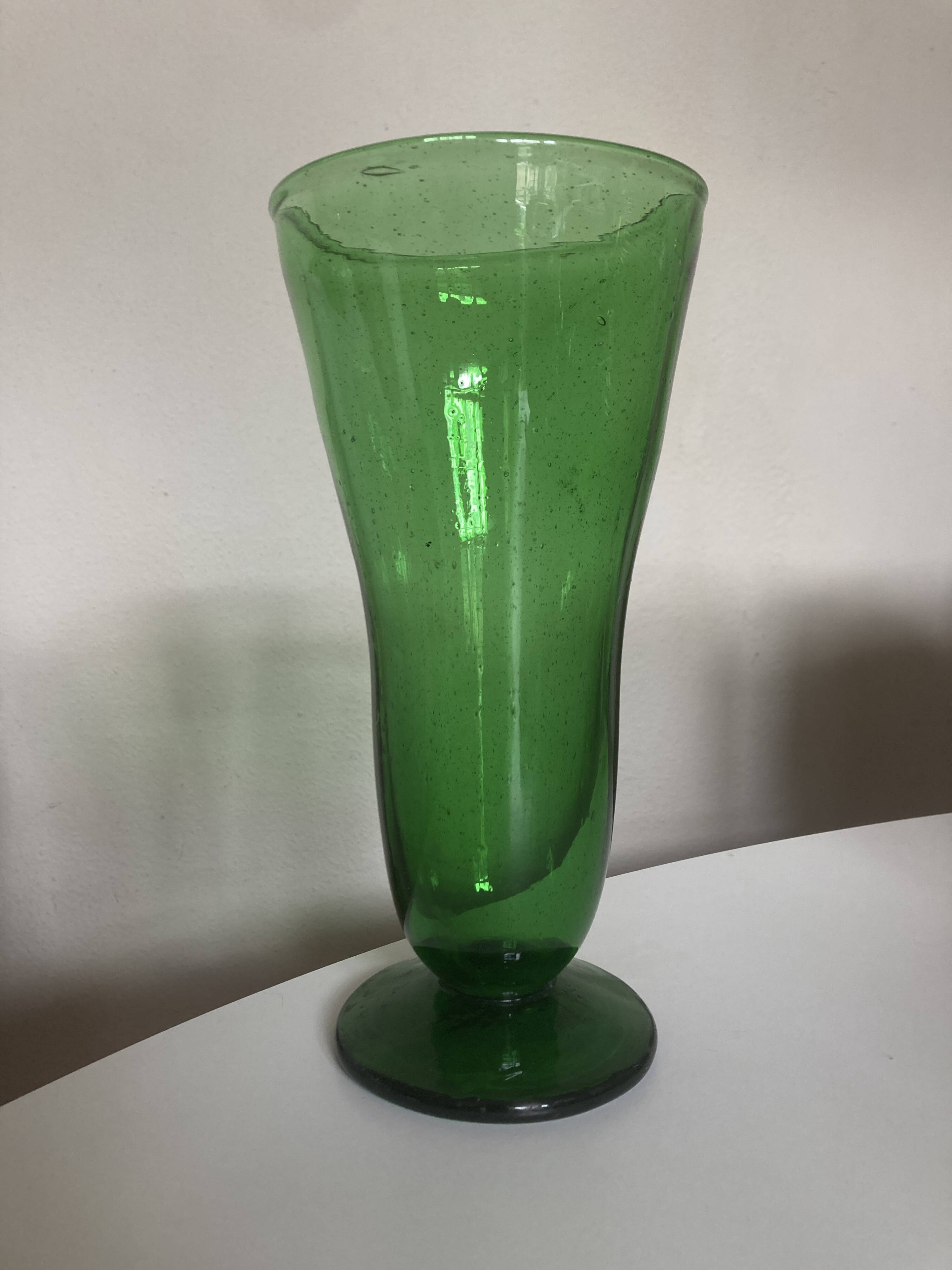 Médicis vase in blown glass, Italian work, 1960.