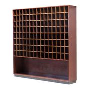 Vintage wine cabinet / shop cabinet with 120 compartments from the 1960s