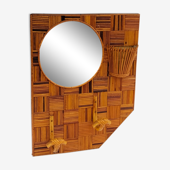 Miroir bambou, 64x50 cm