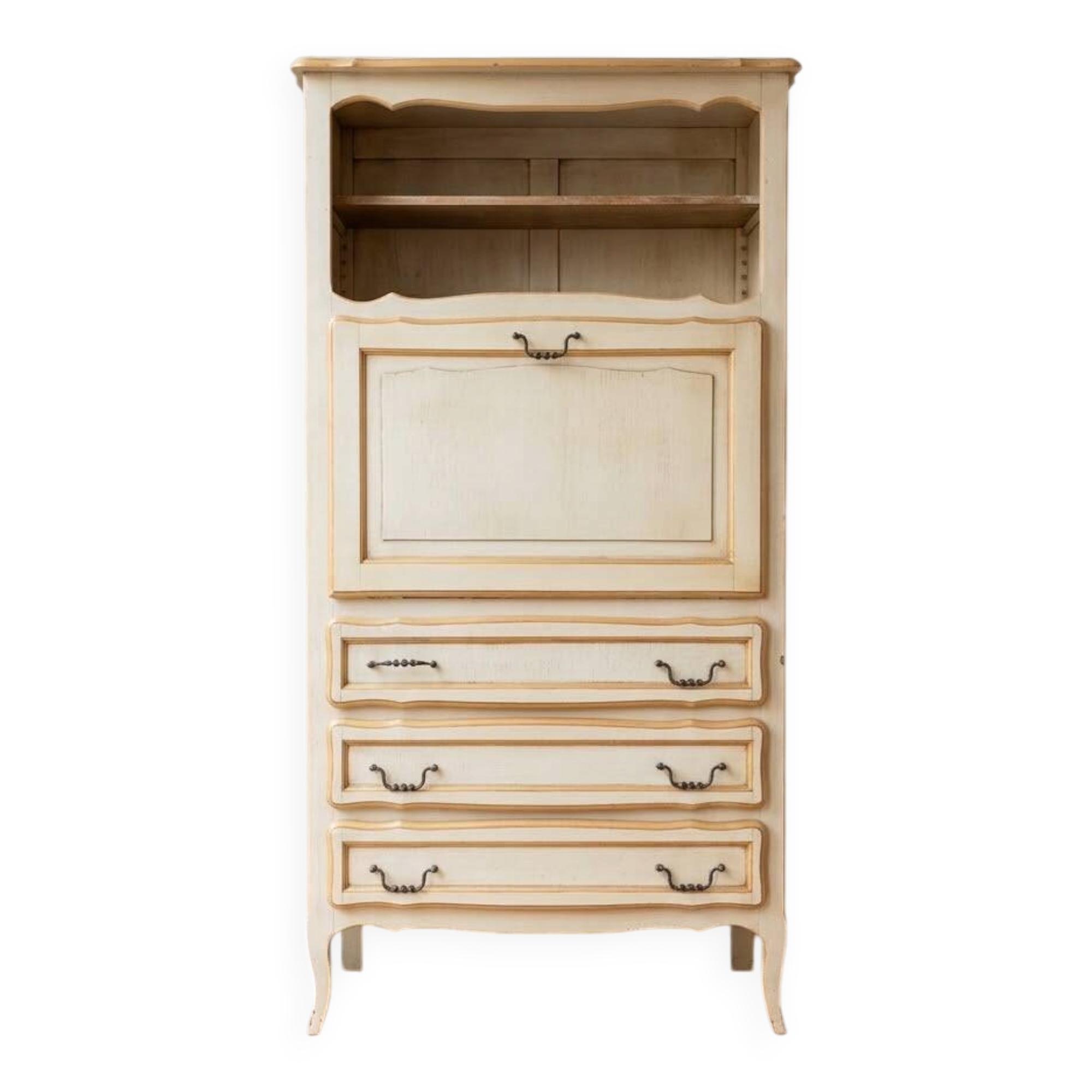 Classic style secretary in beige and wood