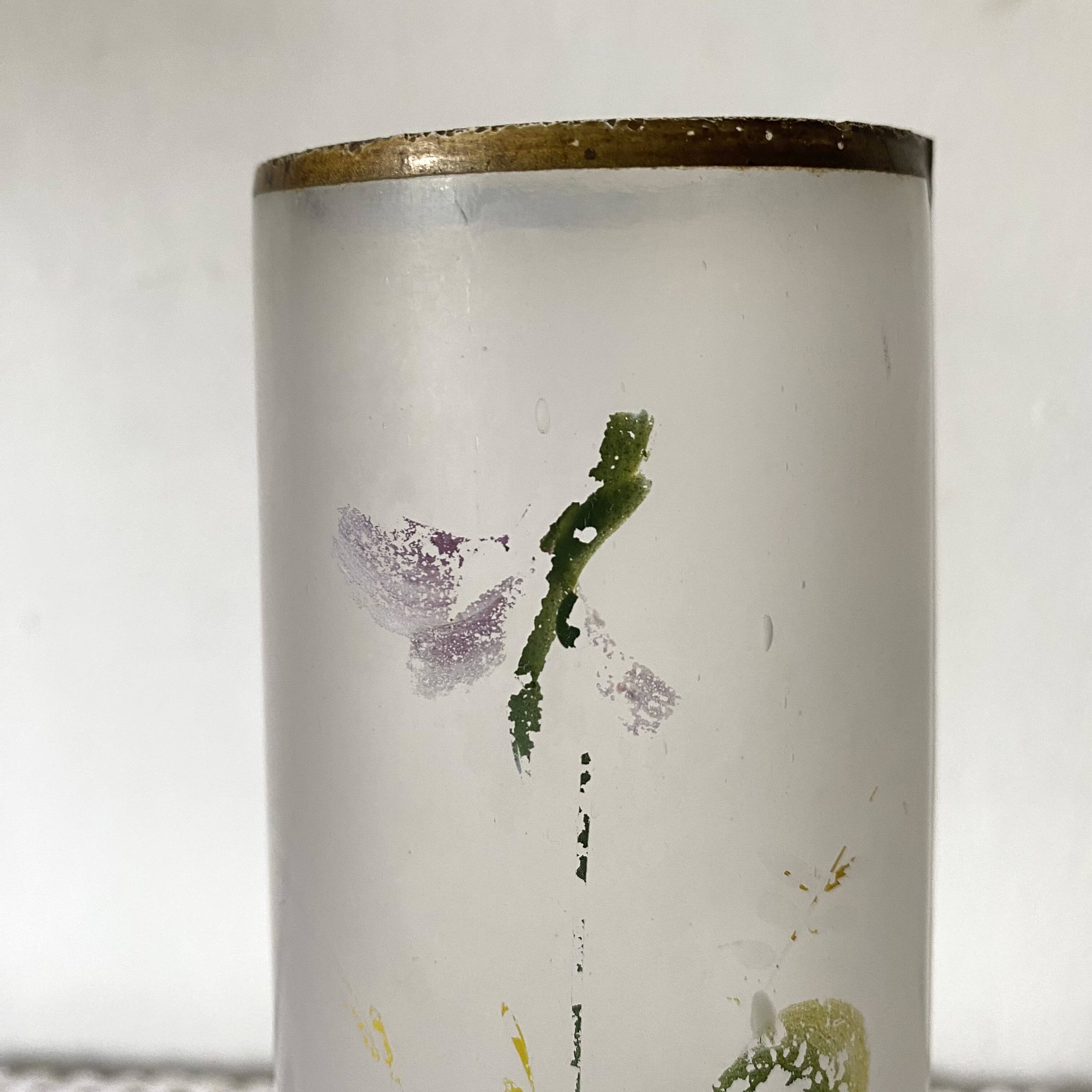 Pair of antique glass paste vases