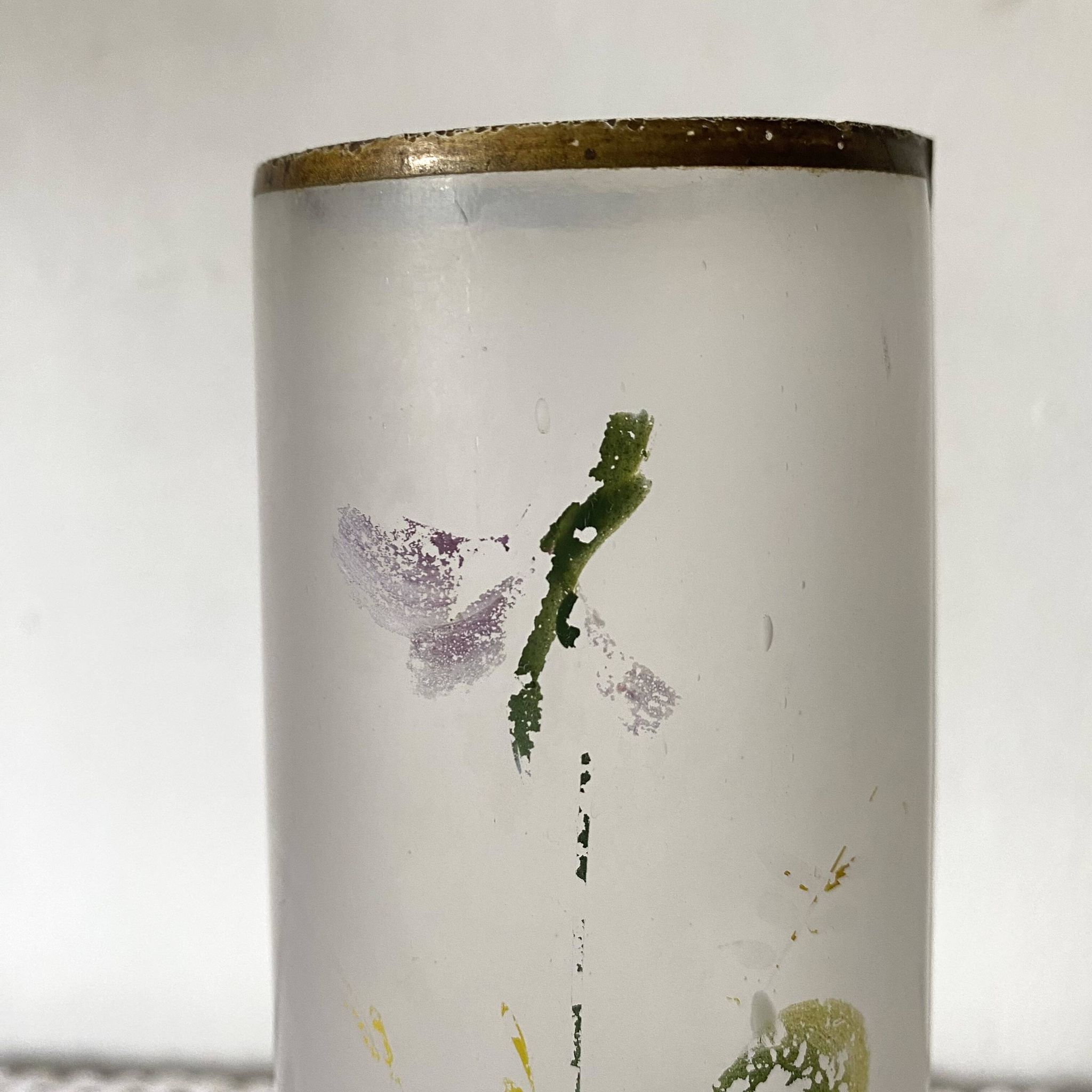 Pair of antique glass paste vases