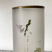 Pair of antique glass paste vases