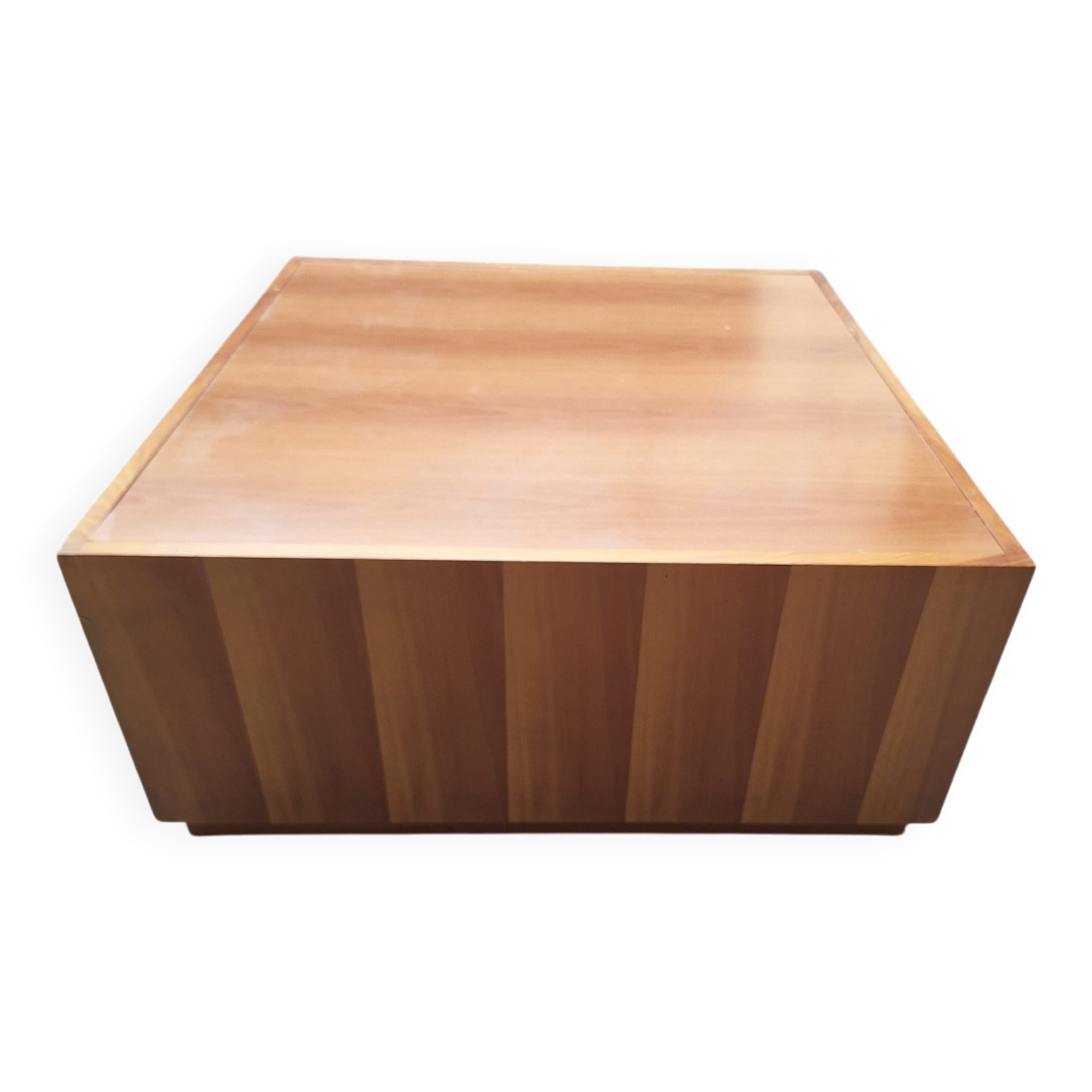 Table basse en noyer national ombragé, années 1980