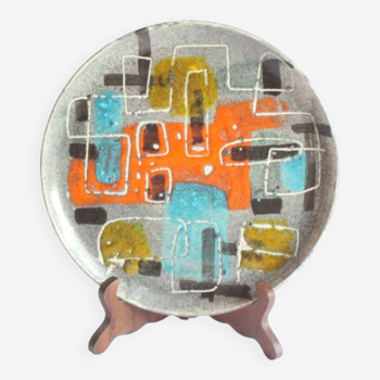 Abstract geometric plate by Gehel Paris, 1960s