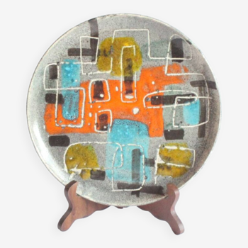 Assiette géométrique abstraite par Gehel Paris, 1960