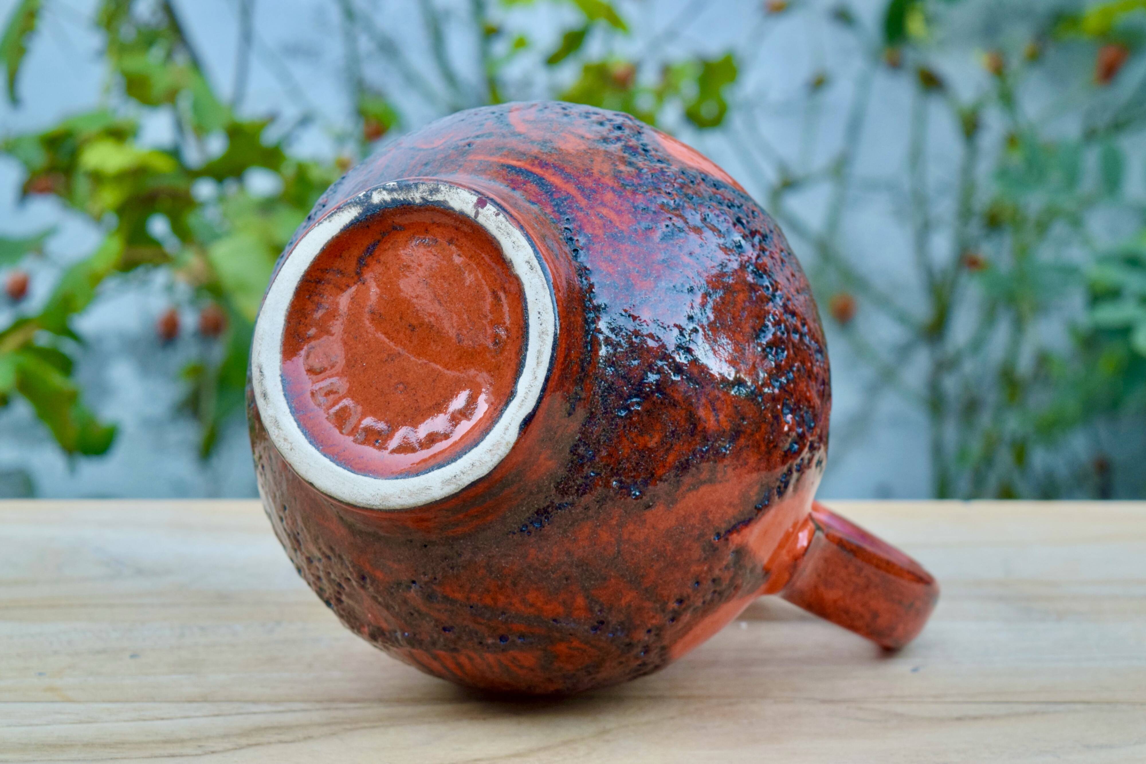 Vase ou pichet vintage Scheurich Keramik - Fat Lava - Made in West-Germany