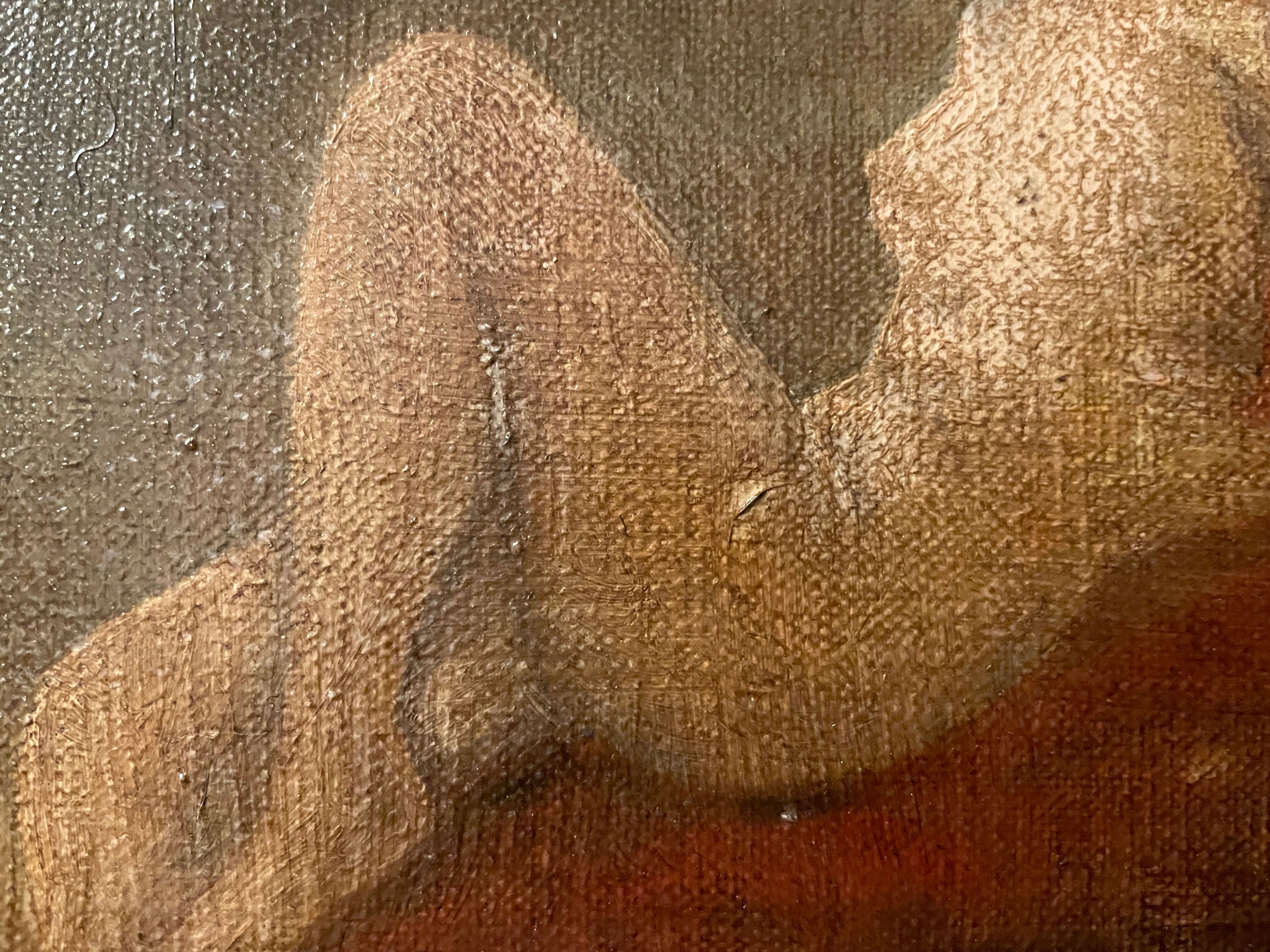 Oil on canvas female nude