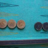 Former French Backgammon of 1930-1940 Vintage Table Game / Board Game