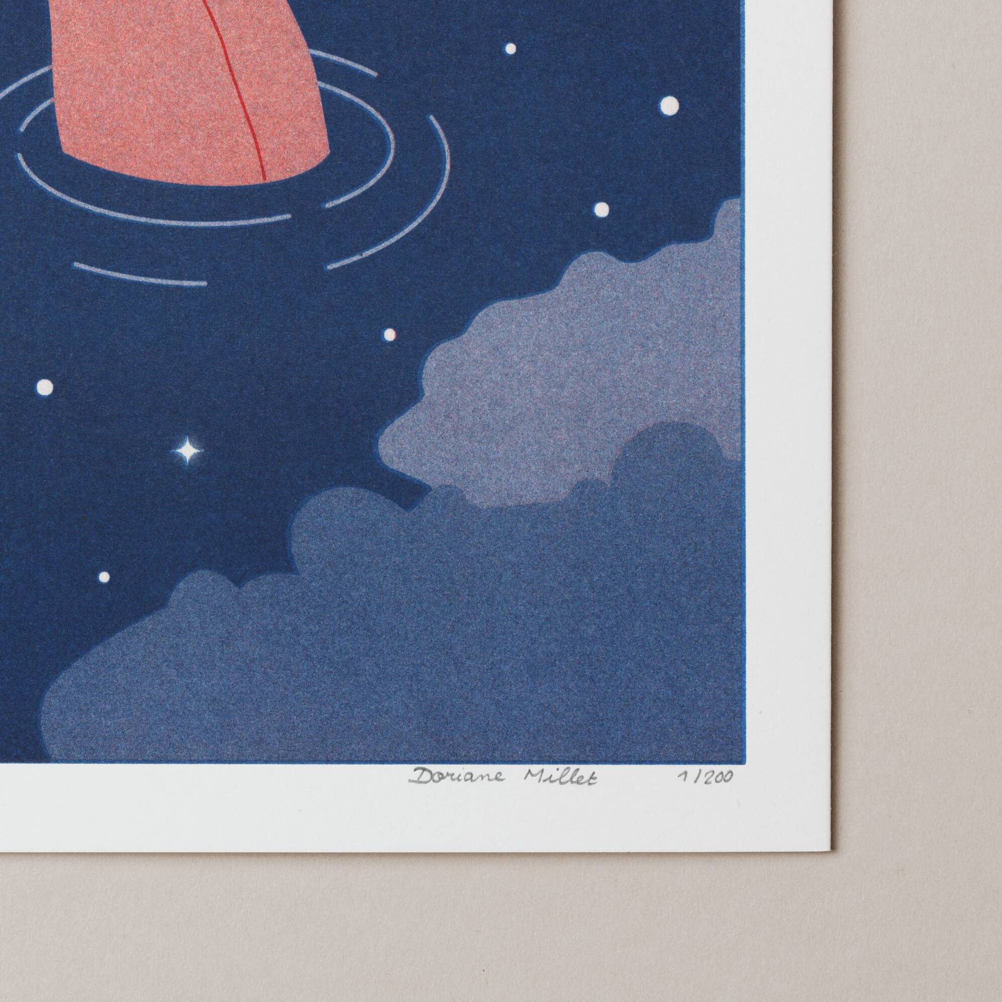 Night Bath, A4 Risograph, Signed Art Print