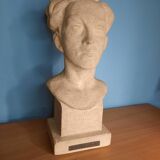 Bust of Arthur Rimbaud in stone
