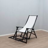 Vintage Italian design folding deck chair 1970s