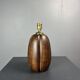 Midcentury faux bois ceramic Coco de Mer table lamp, 1970s