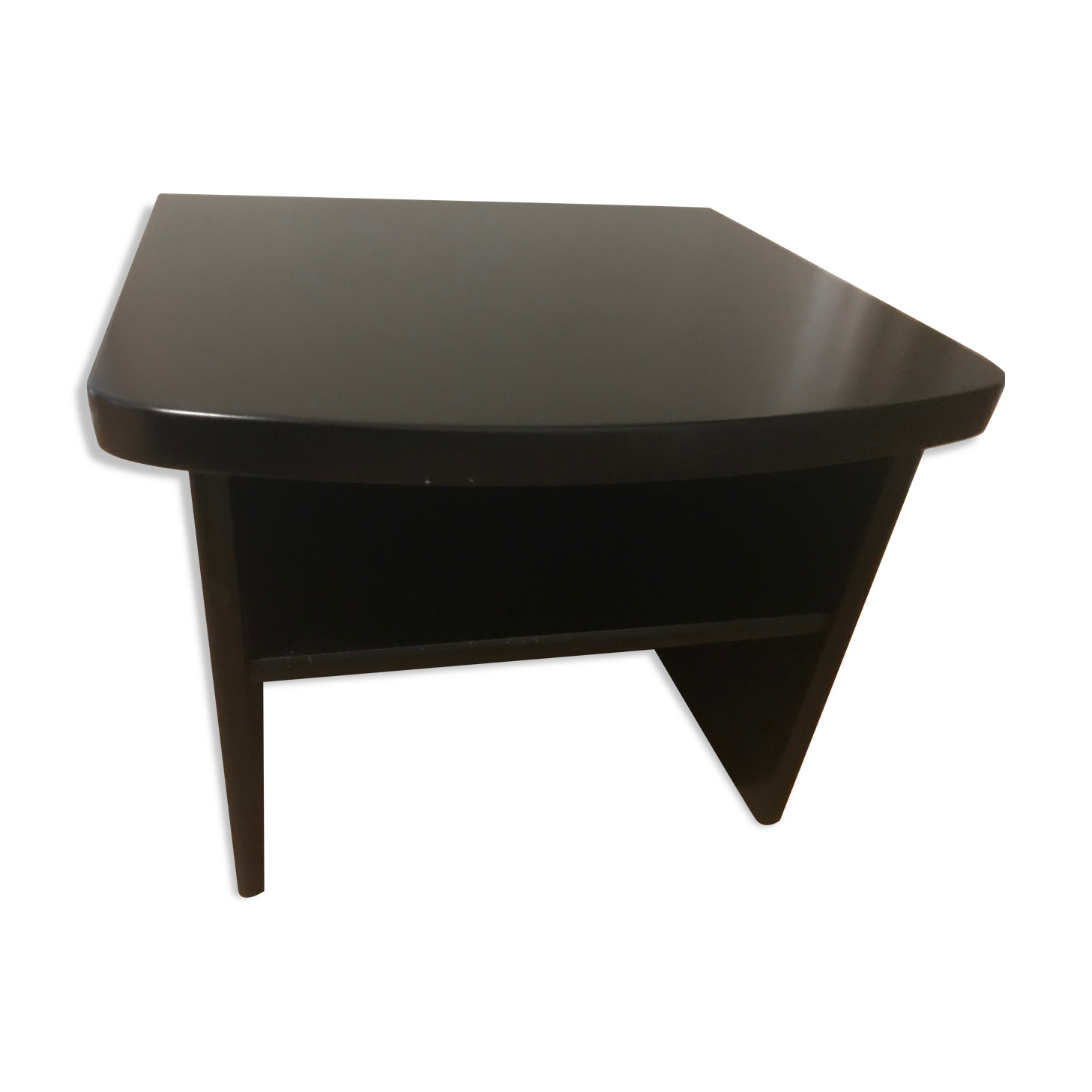 Table de chevet laquée noir