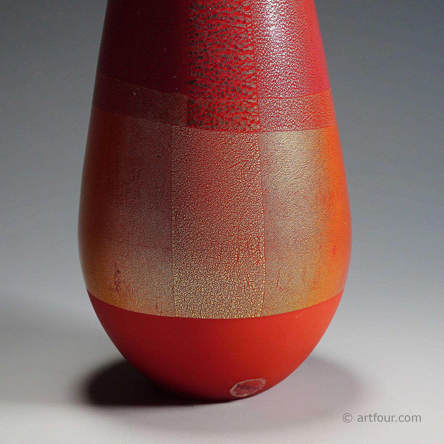 Venini art glass vase from the 'Quarzi' series, Murano 2004