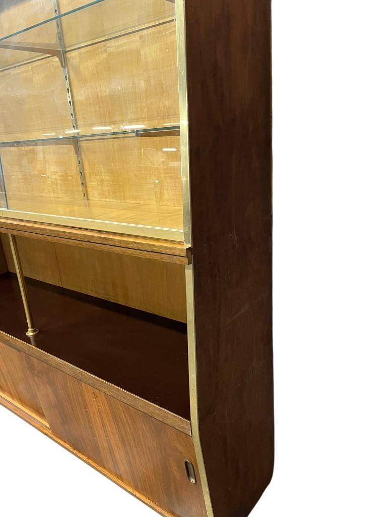 Vitrine vintage en bois XL haute / armoire murale / meuble
