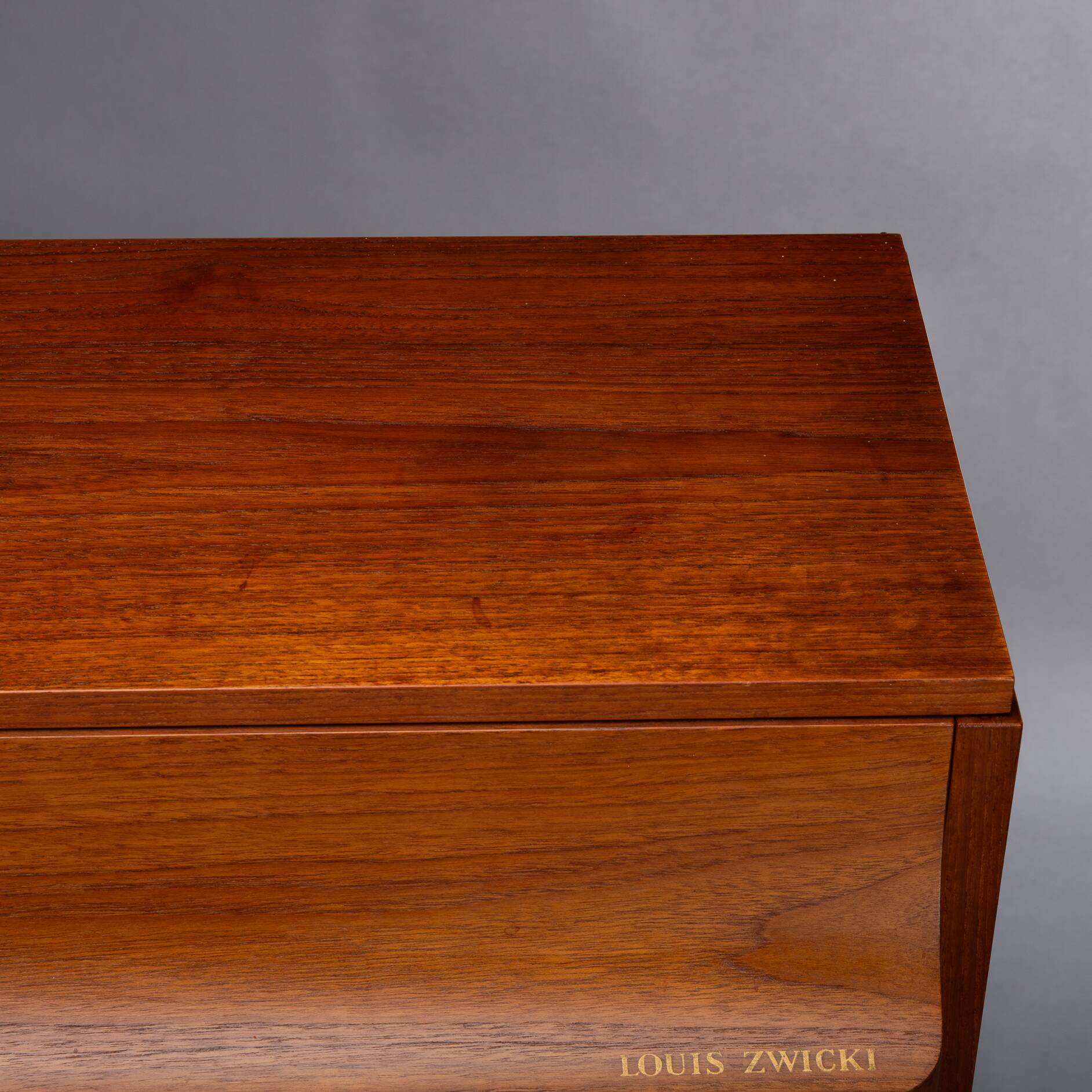 Danish Design Teak Pianette by Louis Zwicki, 1950s
