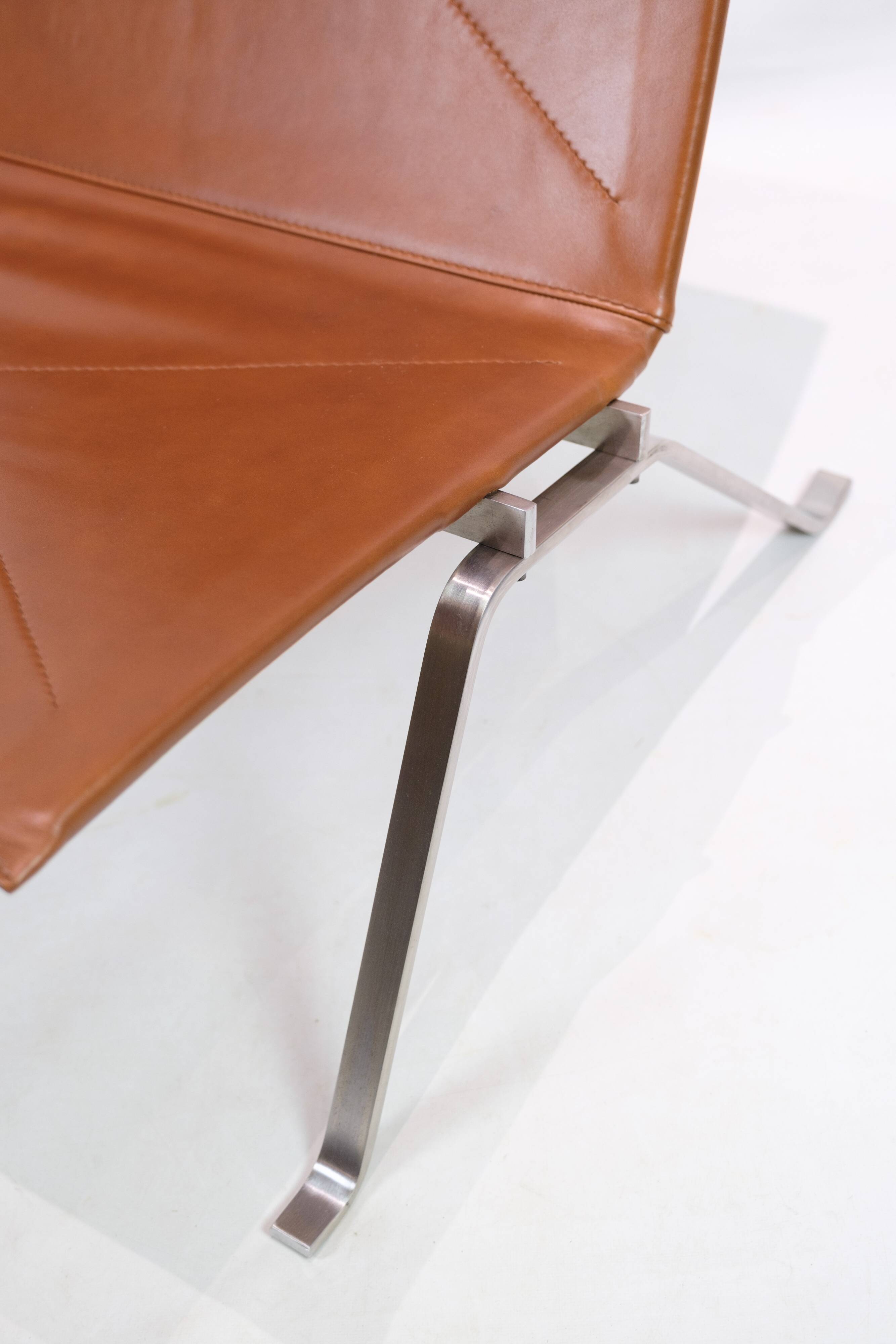 Lounge Chair Model PK 22 Made In Walnut Elegance Leather By Poul Kjærholm For Fritz Hansen