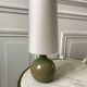 Signed stoneware lamp with cylindrical shade 60s-70s