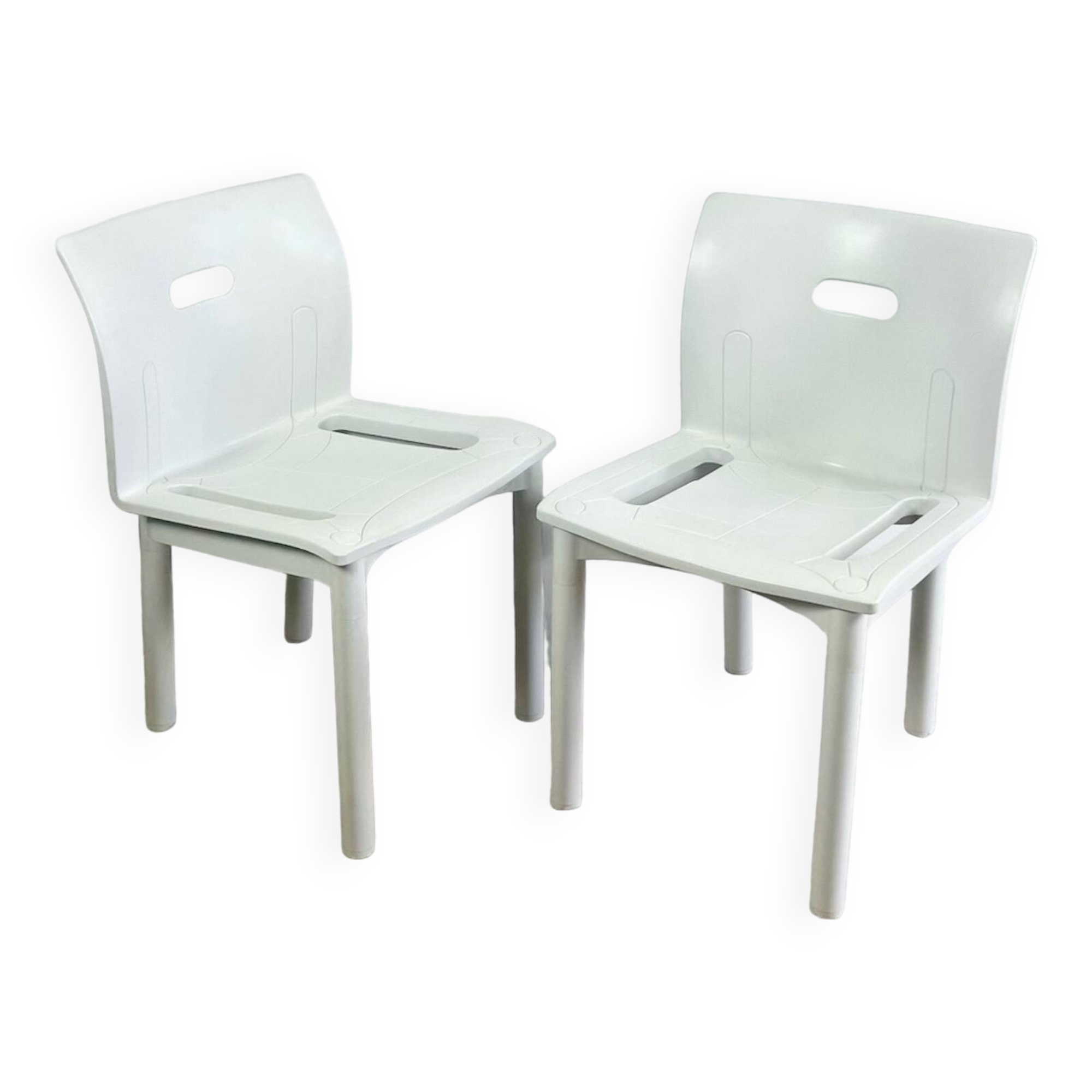 Model 4870 Dining Chairs by Anna Castelli Ferrieri for Kartell, 1980s, Set of 2