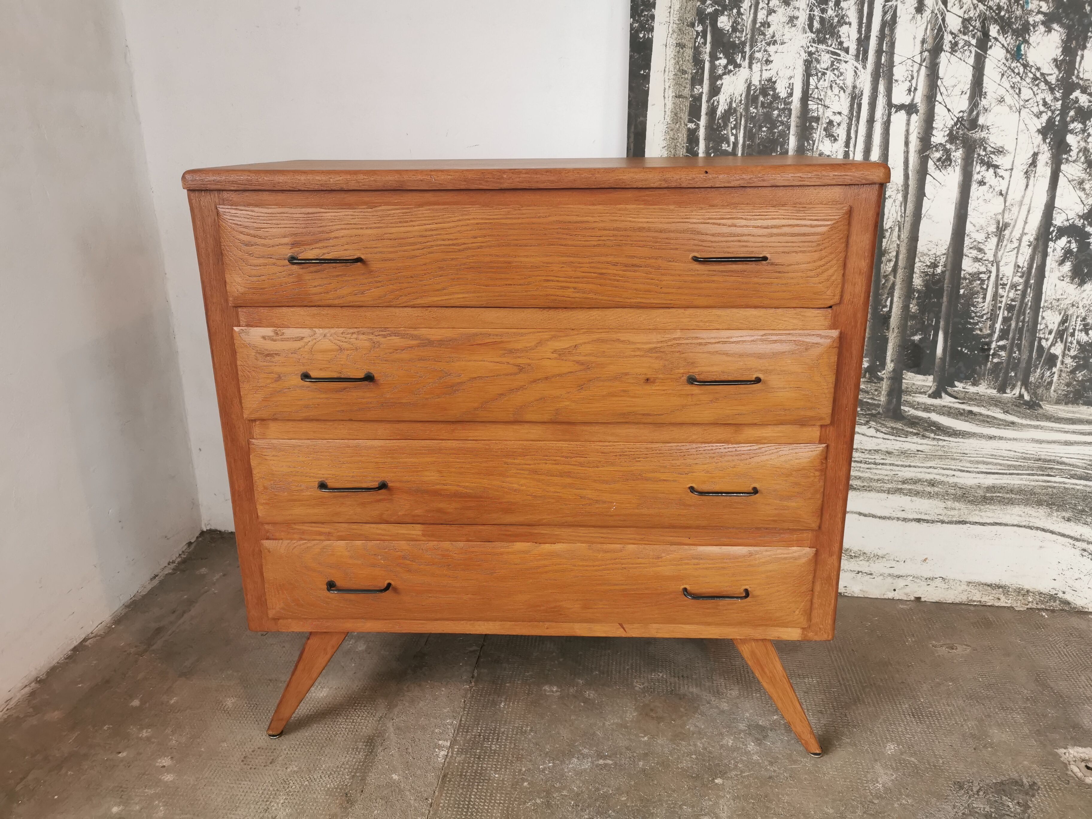 50's chest of drawers, compass feet