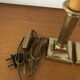 2 old brass candlestick lamp bases