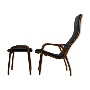 Fauteuil avec tabouret lamino