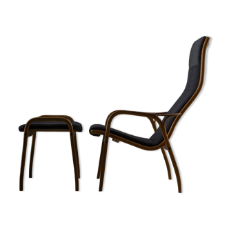 "lamino" armchair with stool, yngve ekström