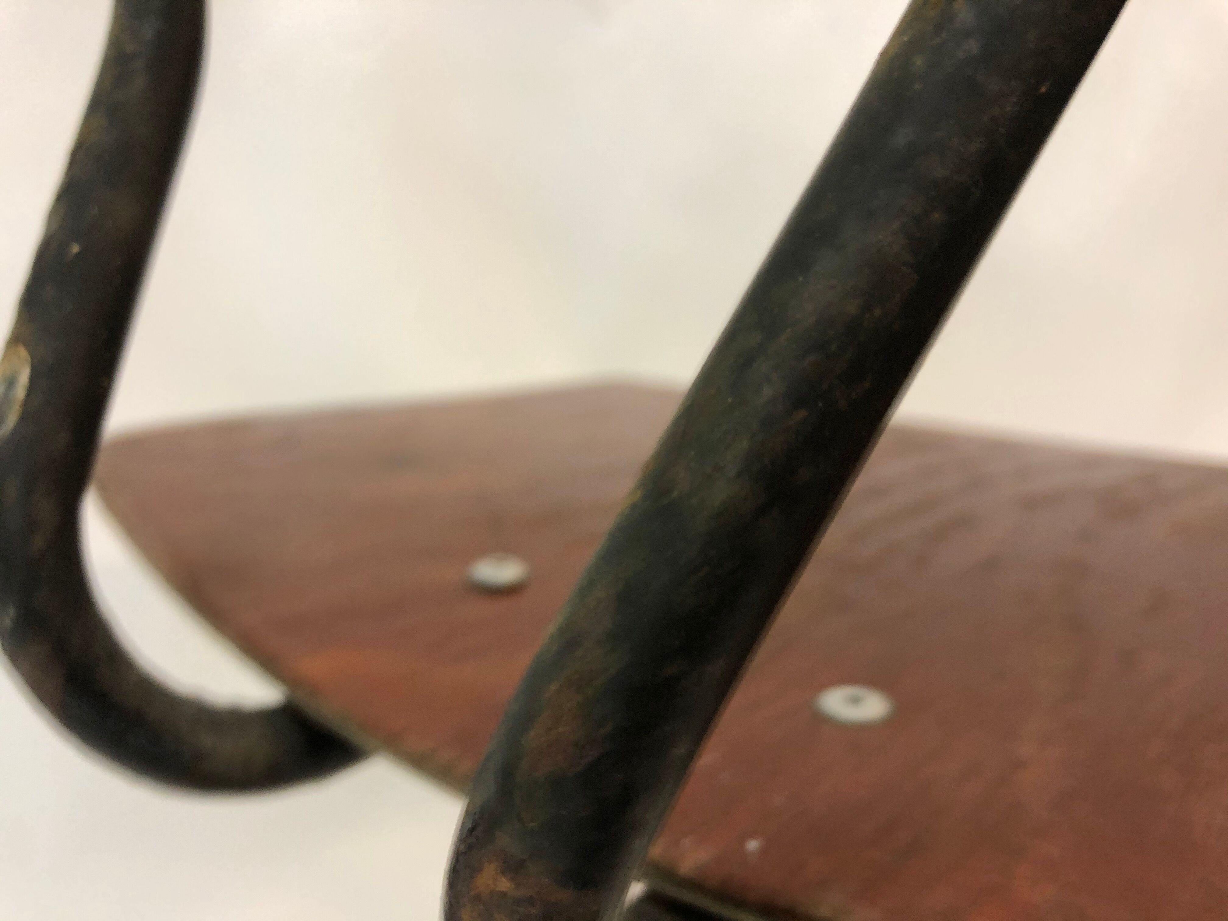 Vintage industrial children's chair, school chair, Dutch design