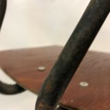 Vintage industrial children's chair, school chair, Dutch design